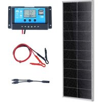 VEVOR 100W Solarpanel Kit 12V monokristallinen Solarmodul plus Laderegler 8,33A Solaranlage Umwandlungsrate von 23 % Kompatibel mit AGM-, GEL-, FLD-, LI-Batterien Ideal für Wohnmobile Yachten Zuhause von Vevor