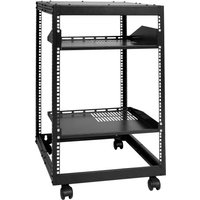 VEVOR 15U-Server-Rack mit offenem Rahmen, 15''-40'' verstellbare Tiefe, freistehender oder wandmontierter Netzwerk-Server-Rack, 4-Pfosten-AV-Rack mit Rollen, bietet Platz für Ihre gesamte Netzwerk-IT- von Vevor