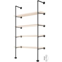 VEVOR 3 Stk. Retro Industrial Wandhalterung Eisen Regal Rohre 34x176 cm Rohr Regal 5 Stufen industrielle Wandregal insgesamt 100 kg Tragfähigkeit ideal für Küche Bad Schlafzimmer Wohnzimmer Büro von Vevor