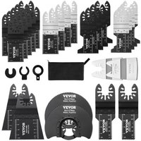 VEVOR 33x Sägeblatt Multifunktionswerkzeug 8 Typen Oszillierwerkzeug Hochkohlenstoffstahl (HCS) Schnellwechselschnittstelle kompatibel mit 95 % der auf dem Markt erhältlichen oszillierenden Werkzeuge von Vevor