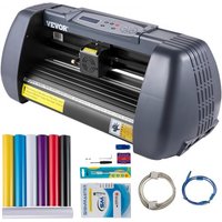 VEVOR Vinyl Schneideplotter 375 mm Papiereinzug, Folienplotter Drucker Vinyl Schneiden Set, Unterstützt DM/PL, HP/GL-Sprache, Abdeckfolie zum Malen und Ätzen, Scrapbook-Papiere PU-Vinyl schneiden von Vevor