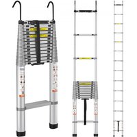 VEVOR 5,54m Teleskopleiter Rutschfester Klappleiter 112x49x8,5cm Stehleiter mit Arretiersystem Mehrzweckleiter Aluminiumlegierung 190kg Belastbarkeit Ideal für Hausreparaturen Dekoration Wandanstrich von Vevor