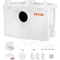 VEVOR Tauchpumpe Abwasser Hebeanlage 700W Fäkalienhebeanlage 10m Förderhöhe Abwasserpumpe 9600L/h Haushaltspumpe 3600U/min Schmutzwasserpumpe von Vevor