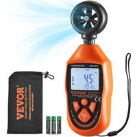 VEVOR Anemometer 69,35MPH Luftgeschwindigkeitsmesser 163x54x32mm Windmesser IP44 Windmessgerät Windstärkemesser MAX/MIN/AVG/CU-Windgeschwindigkeitsdaten -10-45℃ Luftmesser Geschwindigkeitsmessgerät von Vevor