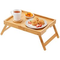 VEVOR Bambus-Betttablett, Frühstücks-Serviertisch, Laptop-Schreibtisch mit klappbaren Beinen von Vevor