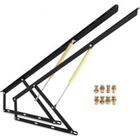 VEVOR Bett Lift Springaufbeschlag Bett aus Stahl, Bettbeschlag 120 cm Lang, Schwarz Hydraulische Bett Lift up Scharnier 60 kg Ladekapazität für Schlafsofas oder Betten mit einer Größe von 1,5 x 1,8 m von Vevor