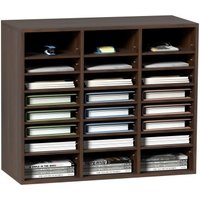 VEVOR Briefablage 24 Fächer Organizer aus MDF, Dokumentenablage Vintage Braun 737 x 305 x 620 mm, Ablagefächer Desktop-Aktenhalter Dokumentenlager, Dokumentenhalter zu Hause, im Büro, im Klassen usw. von Vevor