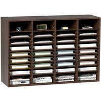 VEVOR Briefablage 36 Fächer Organizer aus MDF, Dokumentenablage Vintage Braun 997 x 305 x 680 mm, Ablagefächer Desktop-Aktenhalter Dokumentenlager, Dokumentenhalter zu Hause, im Büro, im Klassen usw. von Vevor