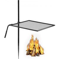 VEVOR Campinggrill Schwenkbar Holzkohlegrill 610 x 610 mm, 153,5 cm Höhe Schwenkbarer Lagerfeuer Grill, Schwenkgrill Stahl, Holzkohlegrill für Outdoor-Camping, Rechteckig BBQ Grill Kohlegrill von Vevor