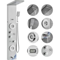 VEVOR Duschpaneelsystem, 6 Duschmodi, LED- und Display-Duschpaneelturm, Regenfall, Wasserfall, 4 Körpermassagedüsen, Wannenauslauf, Handbrause, 59-Zoll-Schlauch, Wandmontiertes Duschset von Vevor