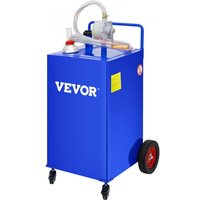 VEVOR Fuel Caddy Kraftstoffspeichertank 30 Gallonen 4 Räder mit manueller Pumpe, Blau von Vevor