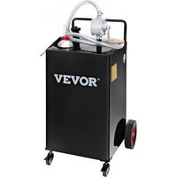 VEVOR Fuel Caddy Kraftstoffspeichertank 30 Gallonen 4 Räder mit manueller Pumpe, Schwarz von Vevor