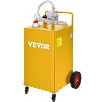 VEVOR Fuel Caddy Kraftstoffspeichertank 35 Gallonen 4 Räder mit manueller Pumpe, Gelb von Vevor