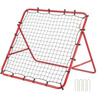 VEVOR Fußball Rebound Netz Tragbares Prellwand Fußball 48 x 48 mm, Rebounder Fußball Eisenrohr & PE-Netz Kinder & Jugendliche Verstellbar Fußballtor Rebounder Kicker für Fußball Training von Vevor