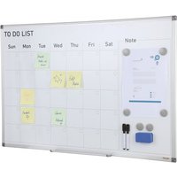 VEVOR Kalender Whiteboard Beschreibbare Magnettafel 915 x 610 mm, Memoboard Whiteboard inkl. 2 Whiteboard-Stifte +6 Magnete + 1 Magnetische Löscher, White Board Trocken Abwischbares To-do-Liste Büro von Vevor