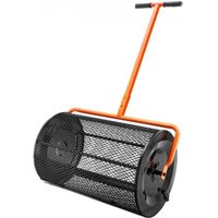 VEVOR Kompoststreuer aus Stahl Torfmoosstreuer 1,27x2cm Mesh-Korb Garten Rasen Streuer Grifflänge von 62 bis 67,5cm verstellbar 61cm Metall Mesh Korb Ideal für Dünger wie Kompost Mist Erde Torfmoos von Vevor