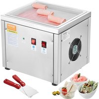 VEVOR Maschine für frittierte Eisrollen, 28 x 24 x 2 cm Pfanne zum Frittieren von Eis, Eismaschine mit Kompressor und 2 Schabern, zur Herstellung von Eis, Gefrorenem Joghurt und Eisrollen von Vevor