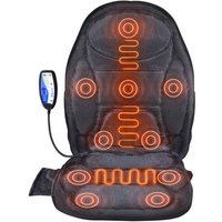 VEVOR Massagesitzauflage 3800U/min Massageauflage 5 Modi Massagesessel Massagesitz mit 10 Vibrationsknoten (6 für den Rücken, 4 für die Hüften) Massagestuhl Linderung von Müdigkeit Stress von Vevor