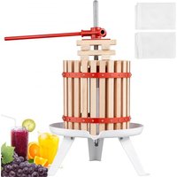 VEVOR Obstpresse Saftpresse Beerenpresse 6 L, Fruchtpresse 17,5 x 26 cm Zelkova-Holz Manuelle Obstpresse, Apfelpresse Weinpresse Maischepresse Saftpresse Entsafter Obstmühle mit Filtertüten von Vevor