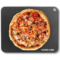 VEVOR Pizzastahl, 13,5" x 10" x 1/4" Pizzastahlplatte für den Ofen, vorgewürzter Pizza-Backstein aus Kohlenstoffstahl mit 20-fach höherer Leitfähigkeit, robuste Pizzapfanne für Außengrill, Innenofen von Vevor