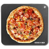 VEVOR Pizzastein Pizzastahl 355 x 355 x 6 mm, Pizzastahlplatte für den Ofen, Vorgewürzter Pizza-Backstein aus Q235-Kohlenstoffstahl mit Höherer Leitfähigkeit für Restaurants, Cafés, Straßenläden von Vevor