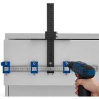 VEVOR Schrank Hardware Jig Einstellbare Punch Locator 0–25 cm Vertikal, Kabinett Hardware Jig 0–20 cm Horizontal Bohrführung Punch Locator Aluminiumlegierung + Edelstahl Drill Punch Locator von Vevor