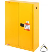 VEVOR Sicherheitsschrank für brennbare Flüssigkeiten, 45 Gal, Lagerschrank für brennbare Flüssigkeiten aus kaltgewalztem Stahl, 42,9 x 18,1 x 65,2 Zoll, explosionsgeschützt, mit 2 verstellbaren Regale von Vevor