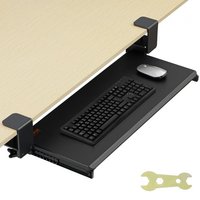 VEVOR Klemmbare Tastaturablage unter dem Schreibtisch, Tastaturauszug zum Herausziehen mit Stabiler C-Klemmhalterung, Große 680 x 280 mm Ausziehbare Computer-Schublade zum Tippen zu Hause von Vevor