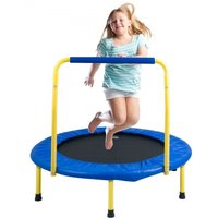 VEVOR Trampolin Gartentrampolin 810x920x920 mm, Klappabrer Trampolin Mini 60 kg Gewichtstragfähigkeit Fitness Trampolin, Kindertrampolin Kleinkind Trampolin Blau Indoor/Outdoor/Garten/Drinnen von Vevor