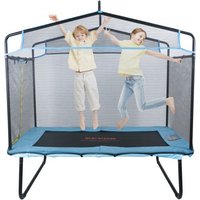 VEVOR Trampoline für Kinder, Indoor-/Outdoor-Kleinkindtrampoline, 175 x 126 x 165 cm Mini-Babytrampolin mit Sicherheitsnetz, Gymnastikstange, Hängematte, Freizeittrampolin, Geburtstagsgeschenk von Vevor