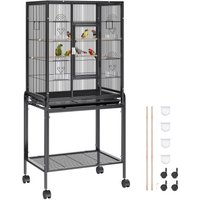 VEVOR Vogelvoliere 61x43x137cm Vogelkäfig aus Q195-Kohlenstoffstahl Vogelhaus für 2-3 mittelgroße bis große Vögel Voliere mit Schloss Vogelheim Vogelbauer von Vevor