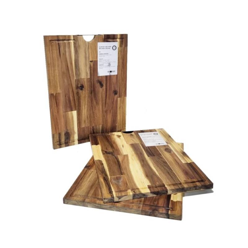 VewoTex Schneidebrett Akazienholz » Küchenbrett 30x40x1,5cm » Grill Holzbrett mit Saftrille, Akazienholz, (Einzeln, 1-St., Kein Set), » Premium Servierbrett & Tranchierbrett von VewoTex