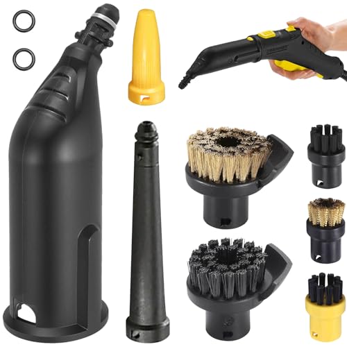 10 Stück Kärcher Dampfreiniger Zubehör für Kärcher SC1 SC2 SC3 SC4 SC5 – Ersatzteile Set, inkl Verlängerte Düse, Gebogene Düse, Rundbürste, für Effektive Reinigung von VexNook