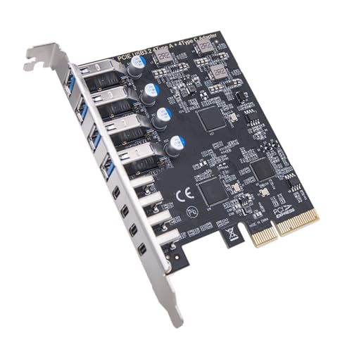 PCIe Zu USB 3.2- Und Typec Expansionskarte Mit 4 USB3.2- Und 4 Typ C Bei 10 Gbit/S+10 Gbit/S Geschwindigkeit Expandation PC Verbindung Erweitern PCIe Zu USB 3.2- Und Typec Expansionskarte Mit 4 USB3.2- Und 4 Typ C Bei 10 Gbit/S+10 Gbit/S Geschwindigkeit Expandation PC Verbindung Erweitern von Vexebnular