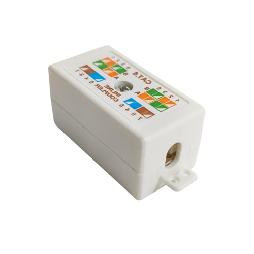 Vexebnular Professionelle RJ45 Junction Box Cat6 Networking Connectors Desktop Erweiterungskabel Kabel Kabel Inline Coppler Joiner Zubehör Vexebnular Professionelle RJ45 Junction Box Cat6 Networking Connectors Desktop Erweiterungskabel Kabel Kabel Inline Coppler Joiner Zubehör von Vexebnular