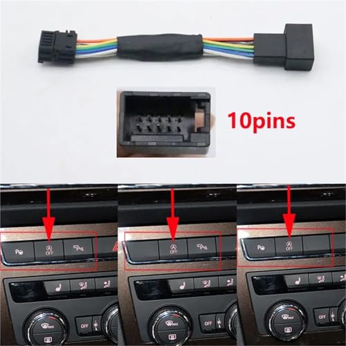 Vexilon Auto-Automatik-Stopp-Start-Motorsystem Aus Geschlossener Kontrollsensorstecker, for Seat, Leon MK3 2013 2014 2015 2016 2017 2018 2019 Auto Start Stop Sensor(10 Pins) von Vexilon