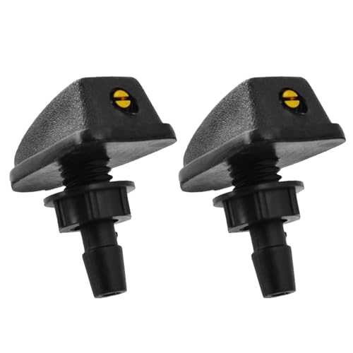 Vexilon Auto Universal Frontscheibe Wischer Düse Jet Sprayer Schlauch Rohr Connector Kit Spray Wasser Fan Auslauf Waschmaschine Outlet Einstellung Scheibenwaschdüse(2pcs Nozzles) von Vexilon