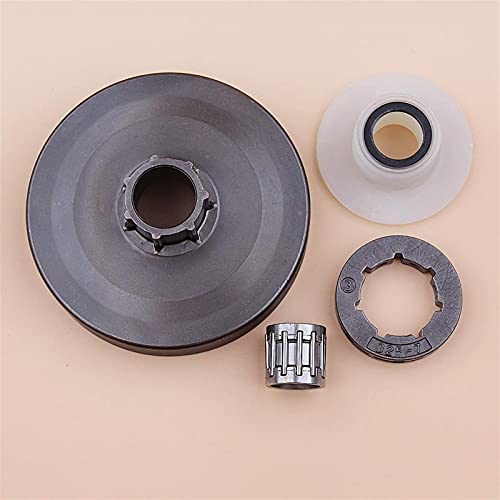 Vexilon Kupplungskettenrad-Trommelfelgensatz, Schneckengetriebe-Nadellager, for 4500 5200 5800 45ccm 52ccm 58ccm Kettensäge Kettensägen-Kupplungstrommel von Vexilon