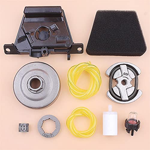 Vexilon Kupplungstrommel Kettenradfelge Luftfilter Komplett Kraftstofffilterleitung Ansaugpumpe Lager Kettensäge, for JONSERED, CS2137 CS2138 Kettensägen-Kupplungstrommel von Vexilon