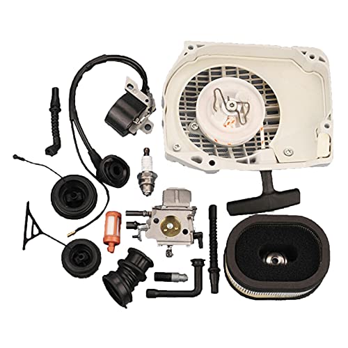 Vexilon Zündspule Vergaser Kit Rücklaufstarter Garten Rasenmäher Trimmer, for STIHL, 064 066 MS640 650 660 Kettensäge 1122 120 0623 WJ-67A HS-320A Vergaser-Kit von Vexilon