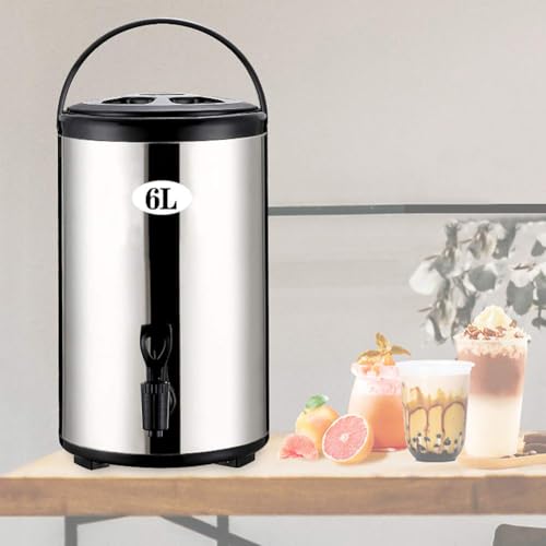 Vexorium Isolierter Catering-Getränkespender aus 304 Edelstahl mit Hahn – 6L 8L 10L 12L 16L Heißwasserspender Milchtee-Behälter für Getränke, Kaffee und Suppe,6L Vexorium Isolierter Catering-Getränkespender aus 304 Edelstahl mit Hahn – 6L 8L 10L 12L 16L Heißwasserspender Milchtee-Behälter für Getränke, Kaffee und Suppe,6L von Vexorium