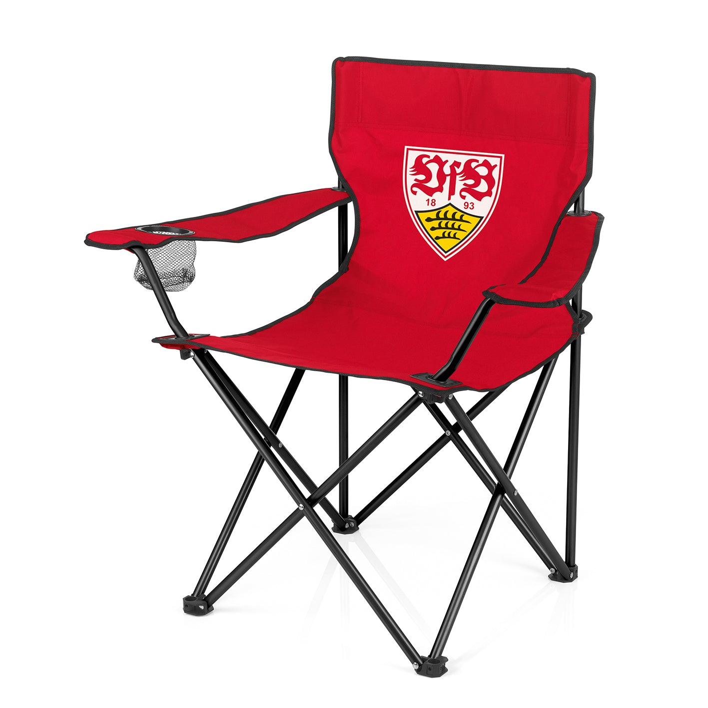 Campingstuhl faltbar - 80x50 cm - rot mit Logo von VfB Stuttgart