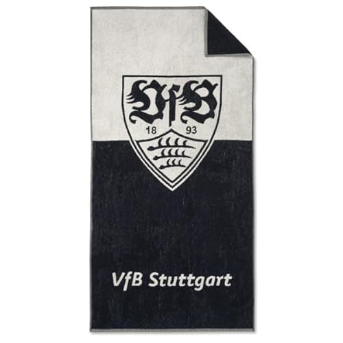 VfB Stuttgart Handtuch Wappen schwarz 50x100cm von VfB Stuttgart