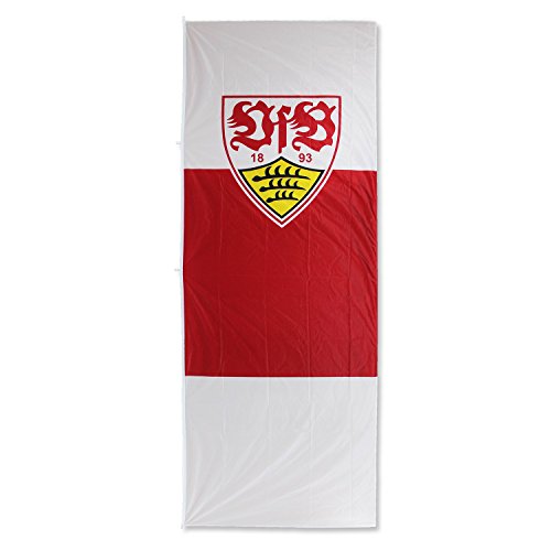 VfB Stuttgart Hissfahne Wappen 400x150 cm Hochformat 100% Polyester MEGA FAHNE !!! Blickfang von VfB Stuttgart