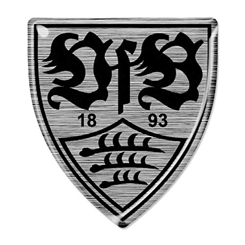 VfB Stuttgart Sticker - 3D Logo - schwarz/silber Aufkleber, Autoaufkleber - plus Lesezeichen Wir lieben Fußball VfB Stuttgart Sticker - 3D Logo - schwarz/silber Aufkleber, Autoaufkleber - plus Lesezeichen Wir lieben Fußball von VfB Stuttgart