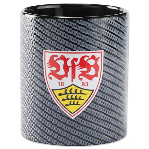 VfB Stuttgart Tasse Kaffeebecher Carbon Wappen + Digni Sticker von VfB Stuttgart
