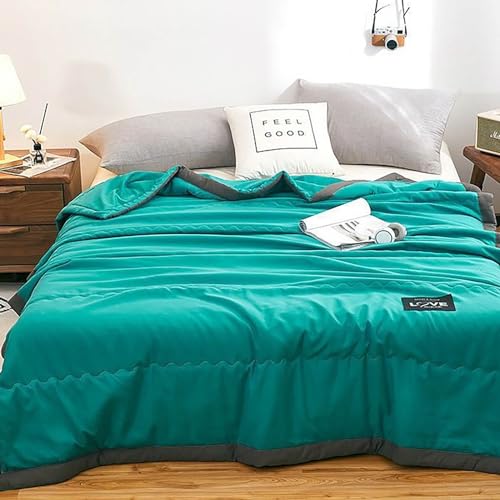 VgguDoe Kiihldecken zum Schlafen,Leichte Sommerdecke,kühldecke Bett,kühldecke Sommer für Zuhause und Reise,Cooling,Dünne,Decke mit Frischegefühl für Besseren Schlaf (grün, 100 * 140) von VgguDoe