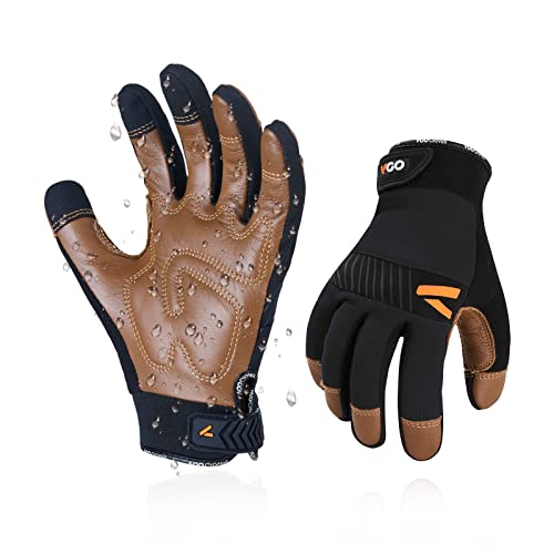 Vgo 1 Paar Sicherheits-Arbeitshandschuhe, Mechaniker-Handschuhe, Anti-Vibrationshandschuhe, Mehrzweck-Handschuhe, mittlere Beanspruchung ((CA9765WP) von Vgo...
