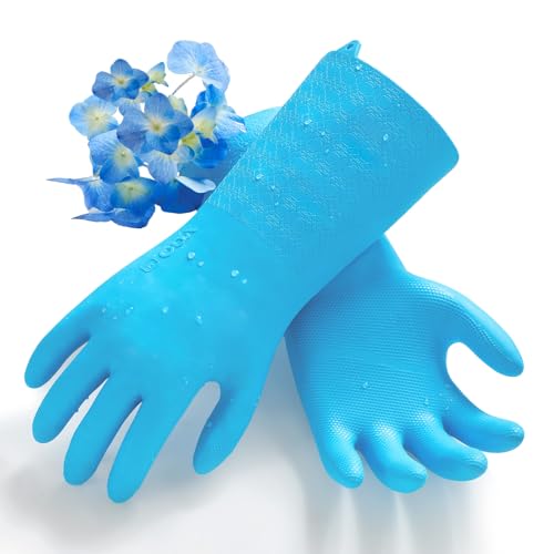 Vgo... 1 Paar Innovative gefütterte Geschirrspülhandschuhe Lange Ärmel Handschuhe für Küchen-, Badezimmerreinigung, Gartenarbeit, Haustierpflege, Malerei (TP1117) von Vgo...