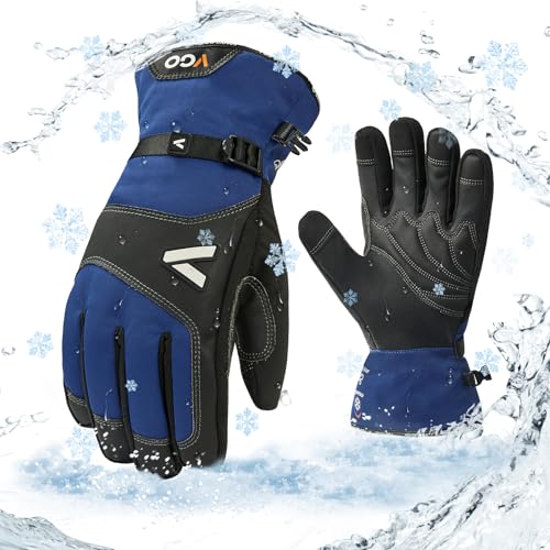 Vgo... 1 Paar Winterarbeitshandschuhe Arbeitshandschuhe aus Rindsleder, wasserdichte isolierte Handschuhe -20℃/-4°F(GA7760FLWP) von Vgo...